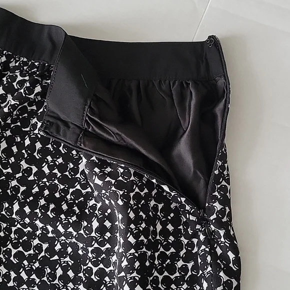 Kensie Bubble and Polka Dot Black and White Skirt - Picture 4 of 9